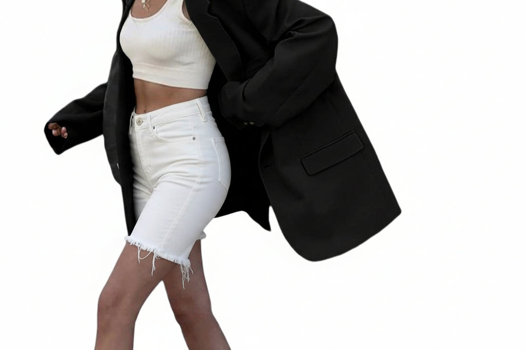 Blazer Open Front Solid Work Office Jacket Blazer
