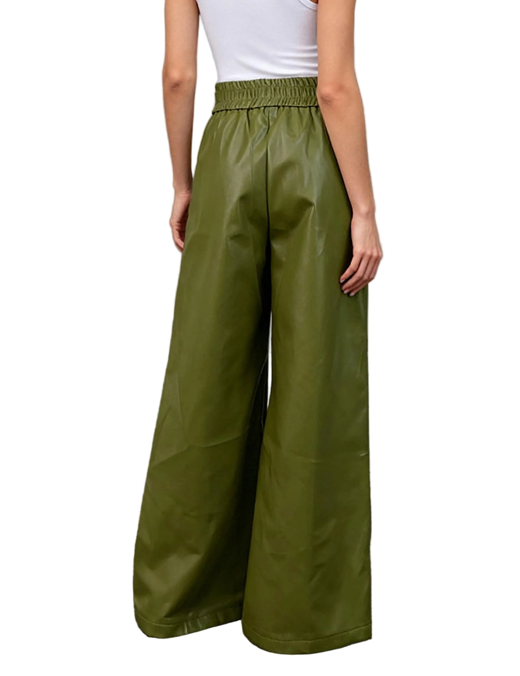 oshoplive Women' High Waist Wide Leg Pants with Pockets Pleated Going Out Flare Trousers