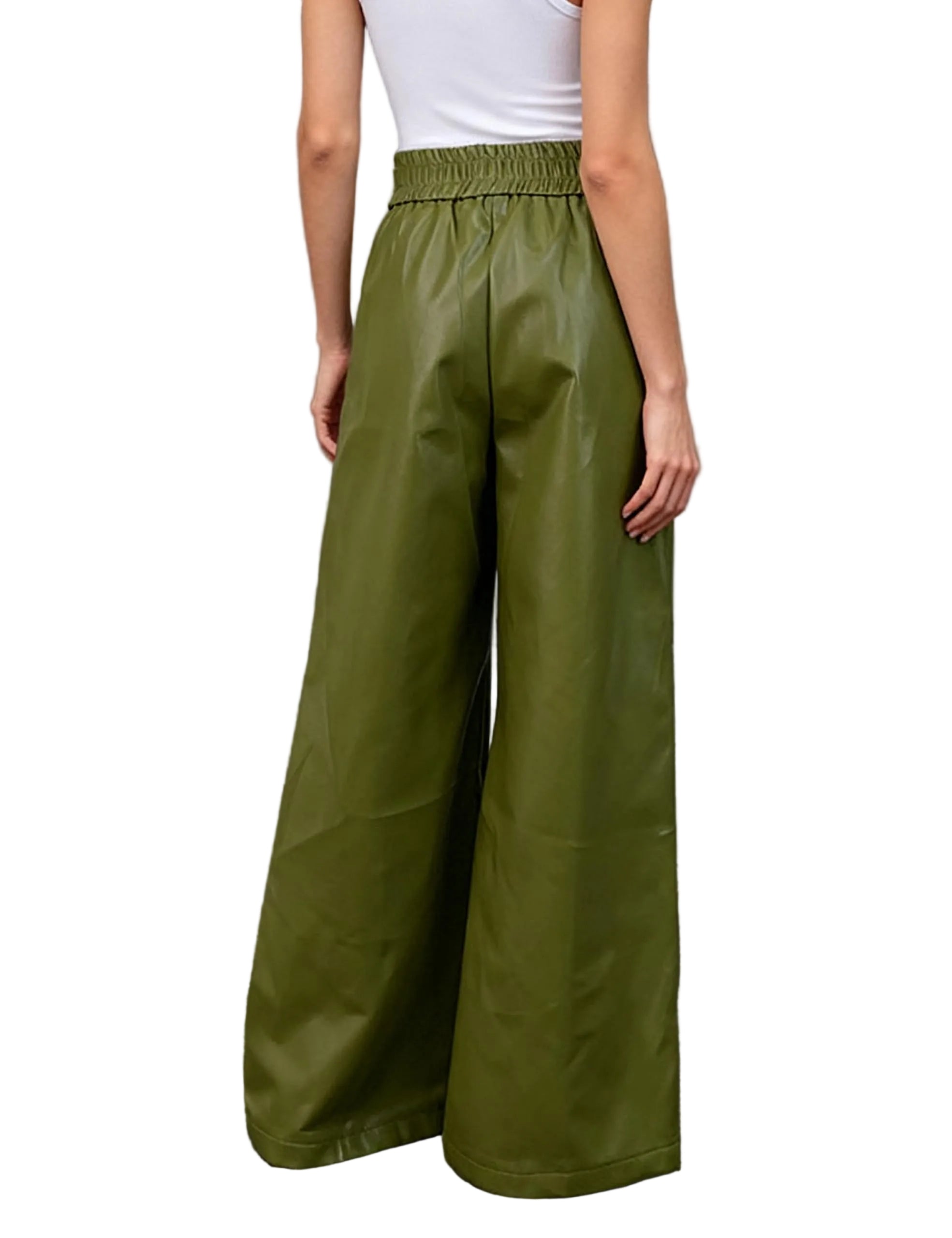 oshoplive Women' High Waist Wide Leg Pants with Pockets Pleated Going Out Flare Trousers