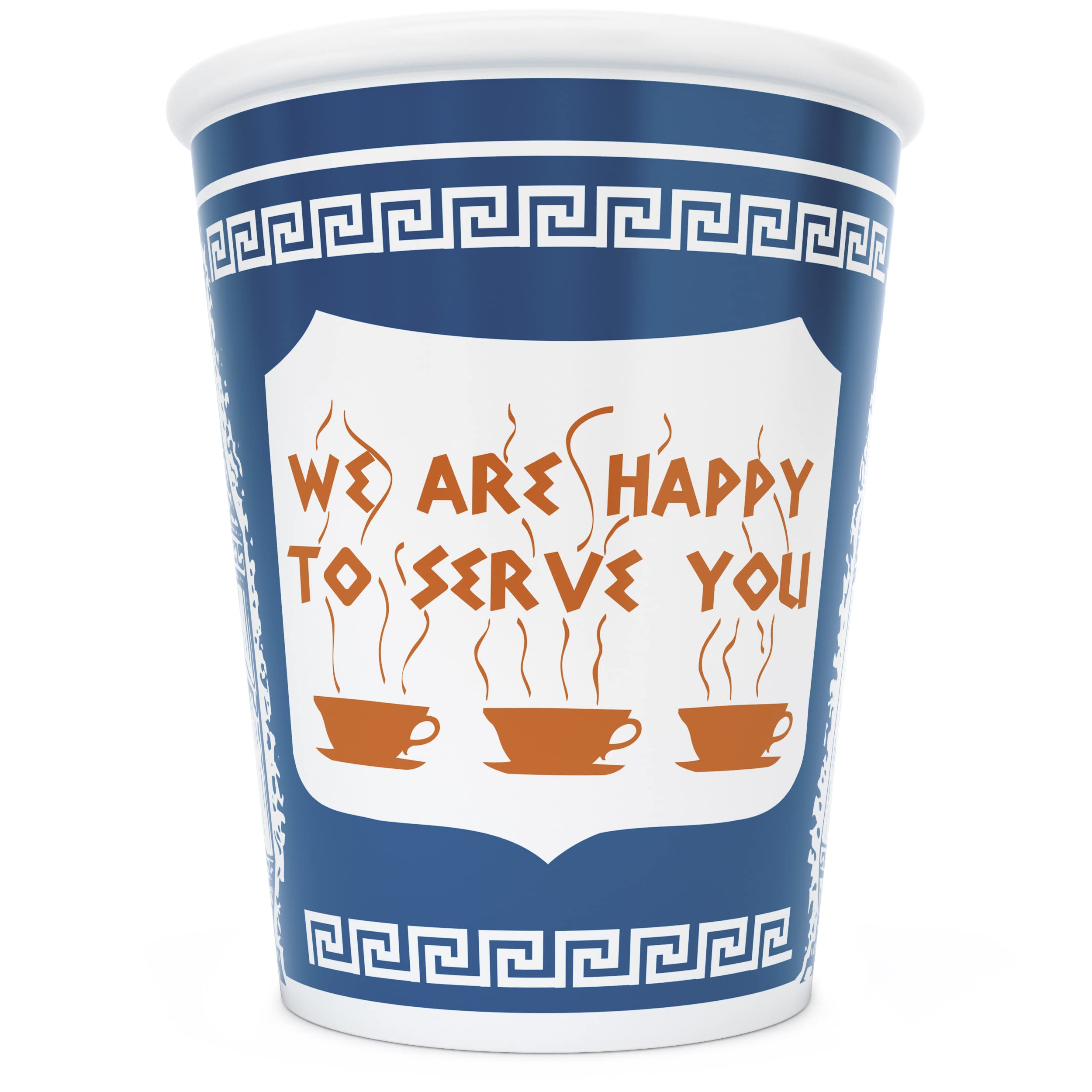 New York City Greek Coffee Cup "We are Happy to Serve You"