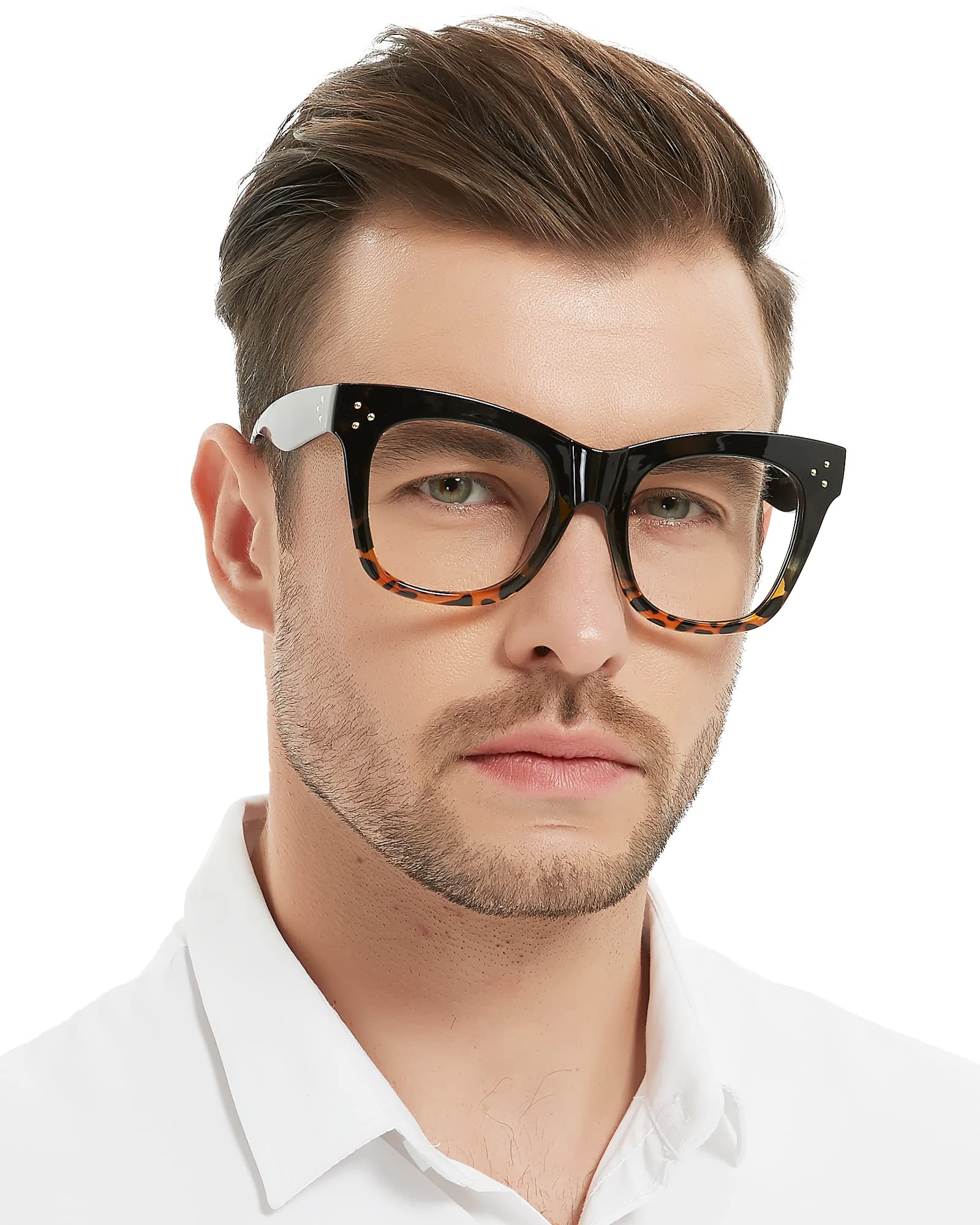 MARE AZZURO Oversized Reading Glasses Men Fashion  1.0 1.25 1.5 1.75 2.0 2.25 2.5 2.75 3.0 3.5 4.0