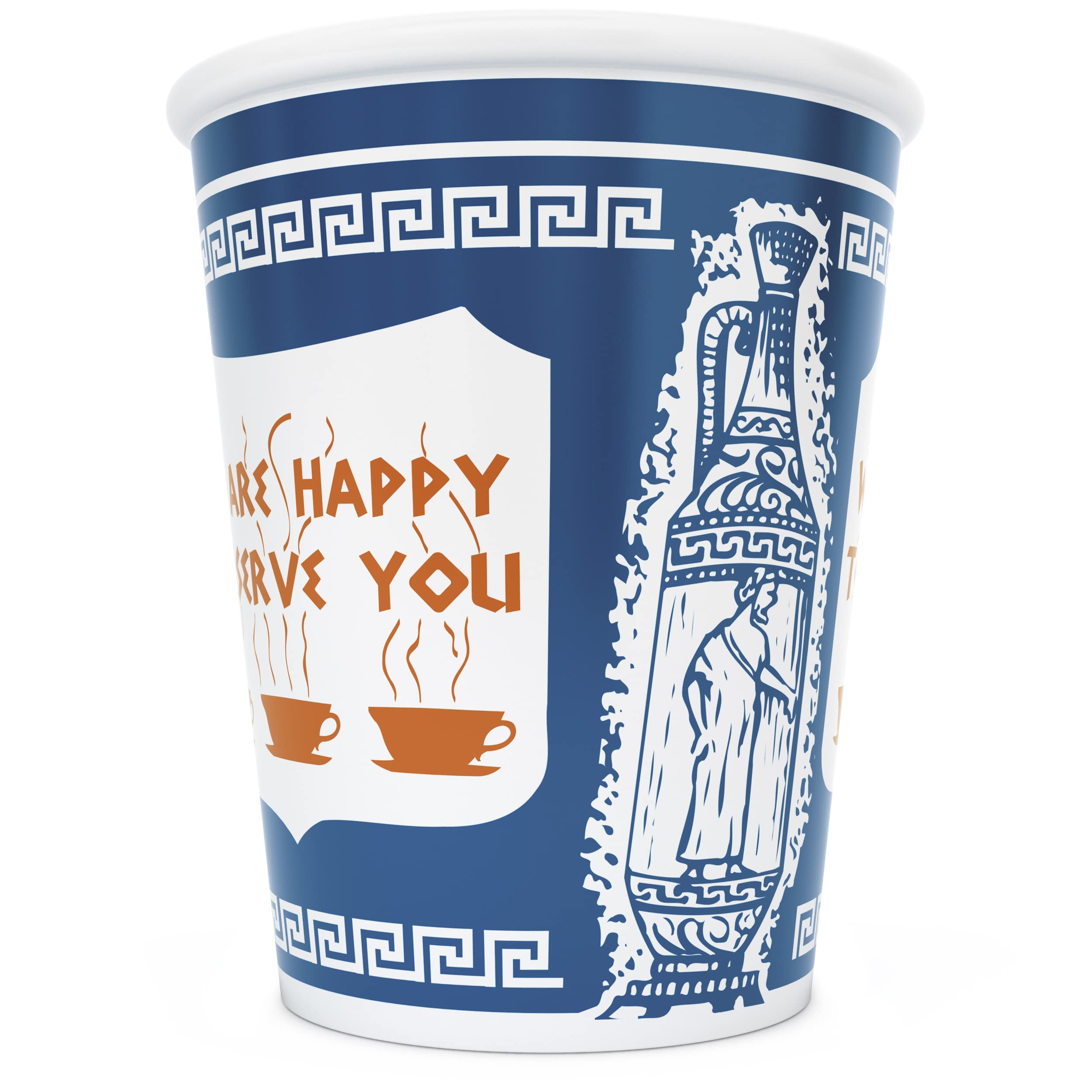 New York City Greek Coffee Cup "We are Happy to Serve You"